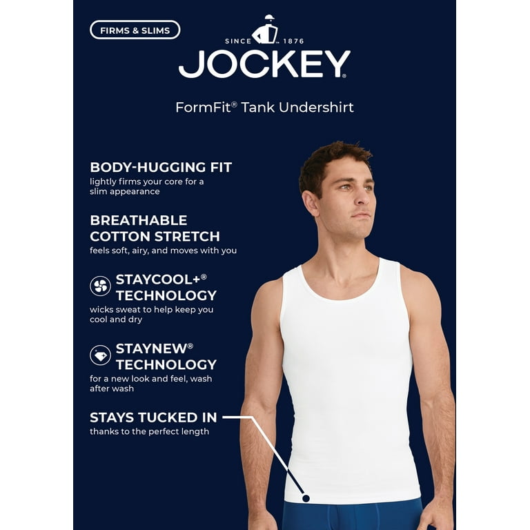 Vest Jockey Slim Fit Undershirt Jockey Men's FormFit Cotton