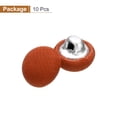 thumbnail image 3 of Uxcell 10pcs Fabric Cloth Covered Button 10mm Craft Round Sewing Button, Rust Red, 3 of 6