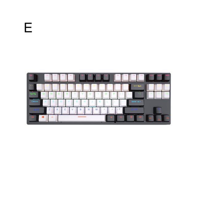 K550 Wired Keyboard Sensitive Non-delayed Ergonomic 87 Keys USB Gaming Mechanical Keyboard for Office - E