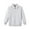 Gray, variant on Boys Girls School Tops Color Block Button Collared Long Sleeve Pullover Uniform Shirt for 3-13 Years