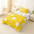thumbnail image 2 of Homewish Kawaii Halloween Ghost Twin Comforter Sets,Spider Web Heart Candy Print Bedding Set,Halloween Reversible,2 Pieces,1 Comforter and 1 Pillowcase, 2 of 7