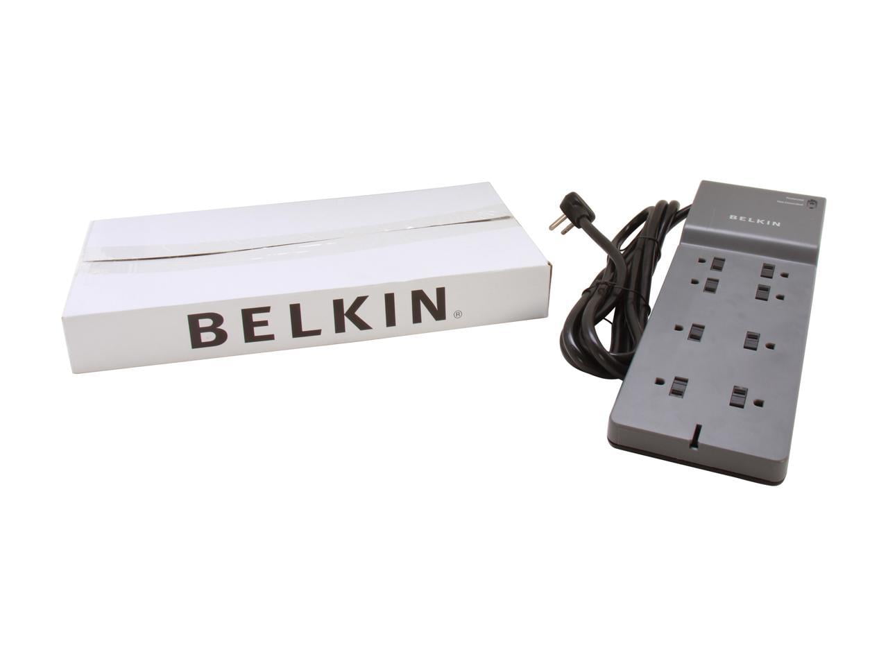 Belkin BE108000-08-CM 2500 J Home/Office Surge Protector with 8 AC Outlets and 8 ft. Cord - Black