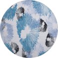 thumbnail image 2 of Addison Rugs Mayfield Premium Machine Washable Transitional Floral Blue Round Rug, 8' x 8', 2 of 6