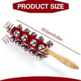 thumbnail image 3 of FEIJIBA Wooden Shaker Jingle Bells Stick Hand Jingle Bells Wooden Handle Sleigh Bell Christmas Stick Jingle Shaker Rattles Percussion Musical Bell Instruments Red, 3 of 9