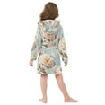 thumbnail image 4 of FORMRS Niños Bathrobe Unisex Hooded Robe Soft Plush Pajamas Sleepwear, Size 10-12T, Whimsical Rose, 4 of 7