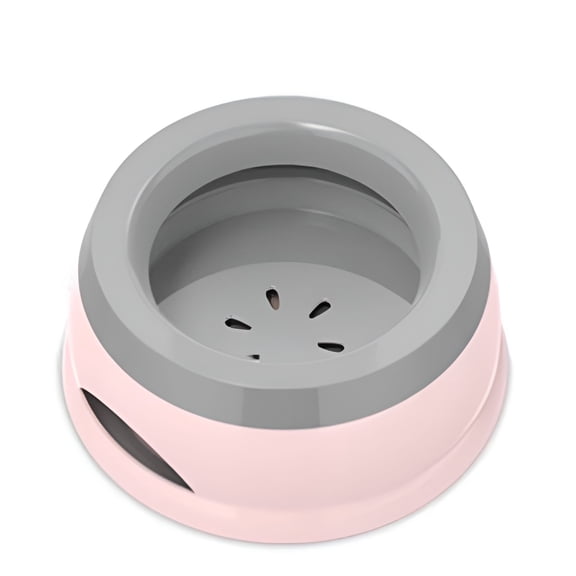 ACDANC 2026 New 25Oz No-Spill Slow Drink Dog Water Bowl with Floating Disk – Spill-Proof Portable Pet Bowl for Cats & Small Dogs,Non-Slip Travel Feeder for Car,Home,Rv (750Ml,Easy-Clean)-Pink