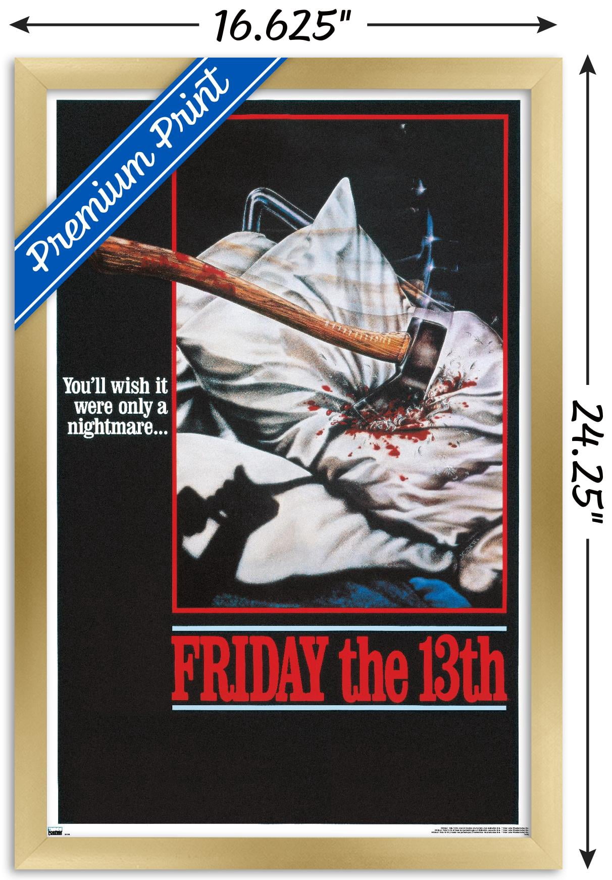 Friday The 13th - One Sheet Wall Poster, 14.725" x 22.375" Framed