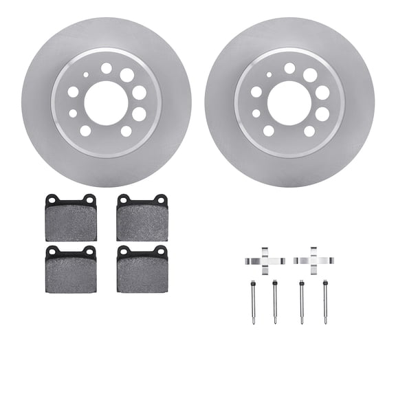 Dynamic Friction Company Rear Brake Rotors with 5000 Advanced Brake Pads includes Hardware 6512-27127