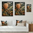 thumbnail image 4 of Designart "Exploring the Skies Coral Hot Air Balloon II" Hot Air Balloon Print on Natural Pine Wood, 4 of 5