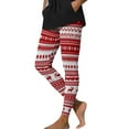 thumbnail image 2 of Womens Pants Christmas Print Leggings Sports Fitness Pants Solid Colored Casual Tight Fitting Yoga Pants Stretch Leggings,Pants for Women Plus Size Red XXXL, 2 of 6
