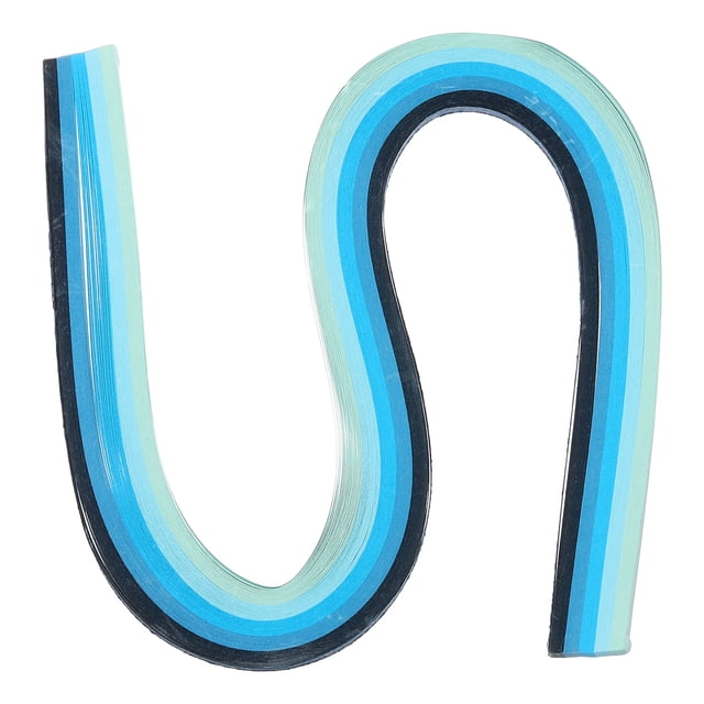 120pcs Tiras de Quilling de Papel 10mm 21" Papel Origami Gradiente Azul