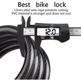thumbnail image 2 of Bike Lock, Bike Lock Long 120cm x 12mm, Cable Lock for Bike Scooter Motorcycles Bike Gate with 5 Digit Smart Code and Stroller Bike, Bike Lock Anti-Theft (Black), 2 of 5