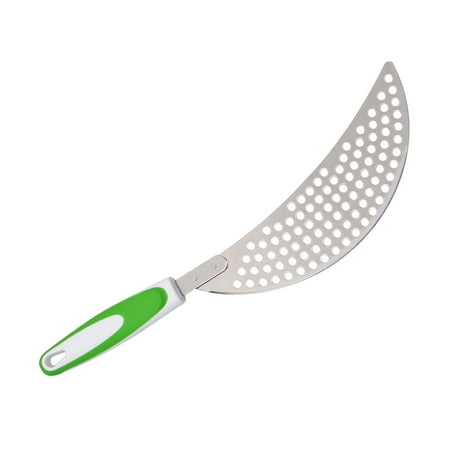 

1PC Stainless Steel Spaghetti Pasta Strainer Plastic Handle Pan Pot Drainer Practical Draining Kitchen Tool (Green)