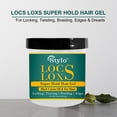 thumbnail image 3 of Stylo Locs Black Castor Oil & Sea Moss Gel - Super Hold Frizz Control Hair Gel for Unisex (16oz), 3 of 4