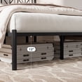 thumbnail image 6 of Einfach Queen Bed Frame, Metal Platform Bed Frame with Vintage Headboard, Black, 6 of 7