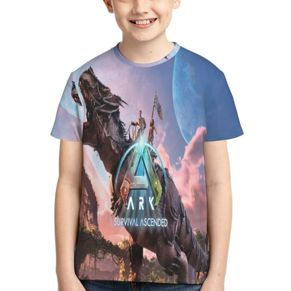 Ark Survival Boys Girls T Shirts Cartoon Teens Shirts 3D Graphic Funny Print Shirts for Youth Shirts