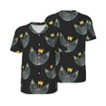 thumbnail image 3 of Daiia Faces Of The Cat Mens Baseball Jersey Button Down Shirts Short Sleeve Sports Uniforms-X-Large, 3 of 9
