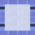 thumbnail image 1 of Ahgly Company Tapis d'Intérieur Lavables en Machine, Carrés Transitionnels Bleus Célestes, 8' Carré, 1 of 7