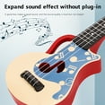 thumbnail image 6 of 15" Kids Ukulele Guitar - 4 Nylon String Beginner Musical Instrument for Children & Teens, Blue or Red, 3+ Years, Lightweight & Easy to Learn, 6 of 7