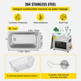 thumbnail image 6 of VEVOR 6L Upgraded Ultrasonic Cleaner Professional Digital Lab Ultrasonic Parts Cleaner with Heater Timer for Jewelry Glasses Cleaning, 6 of 10
