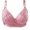Purple, variant on Full Coverage Wireless Lace Embroidery Bra Non Padded Soft Cup Comfort Support Adjustable Straps Floral Design