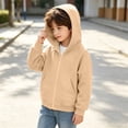 thumbnail image 6 of Children's Oversized Hoodies Zip Up Hooded Sweatshirt Kids Fashion Solid Color Long Sleeve With Pocket Warm Zipper For Girls And Boys, 6 of 9