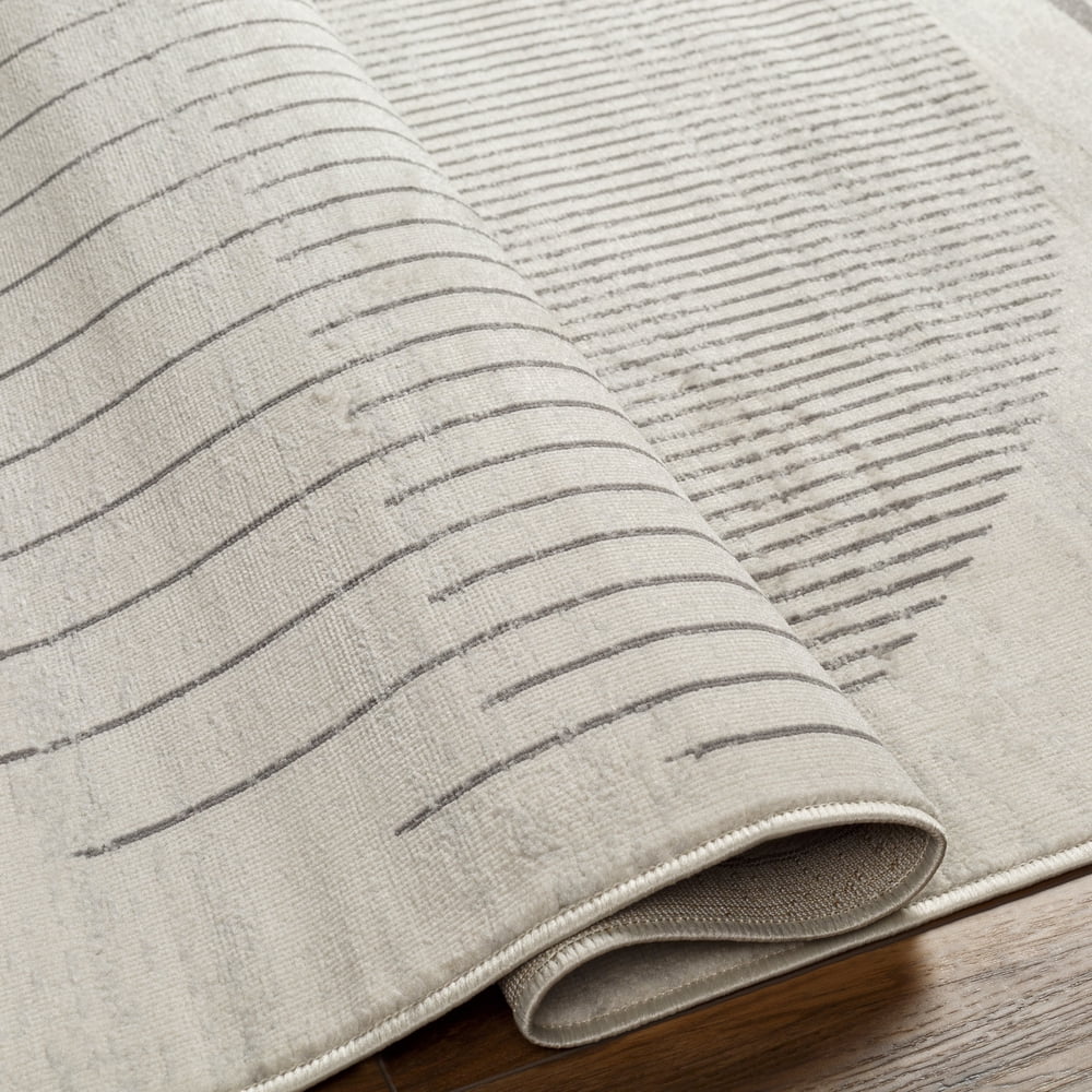 Livabliss Area Rugs for Living Room, 7x9 Floransa Modern Cream Rug, Bedroom Dining Room Home Decor Stain Resistant Carpet (6'7" x 9')