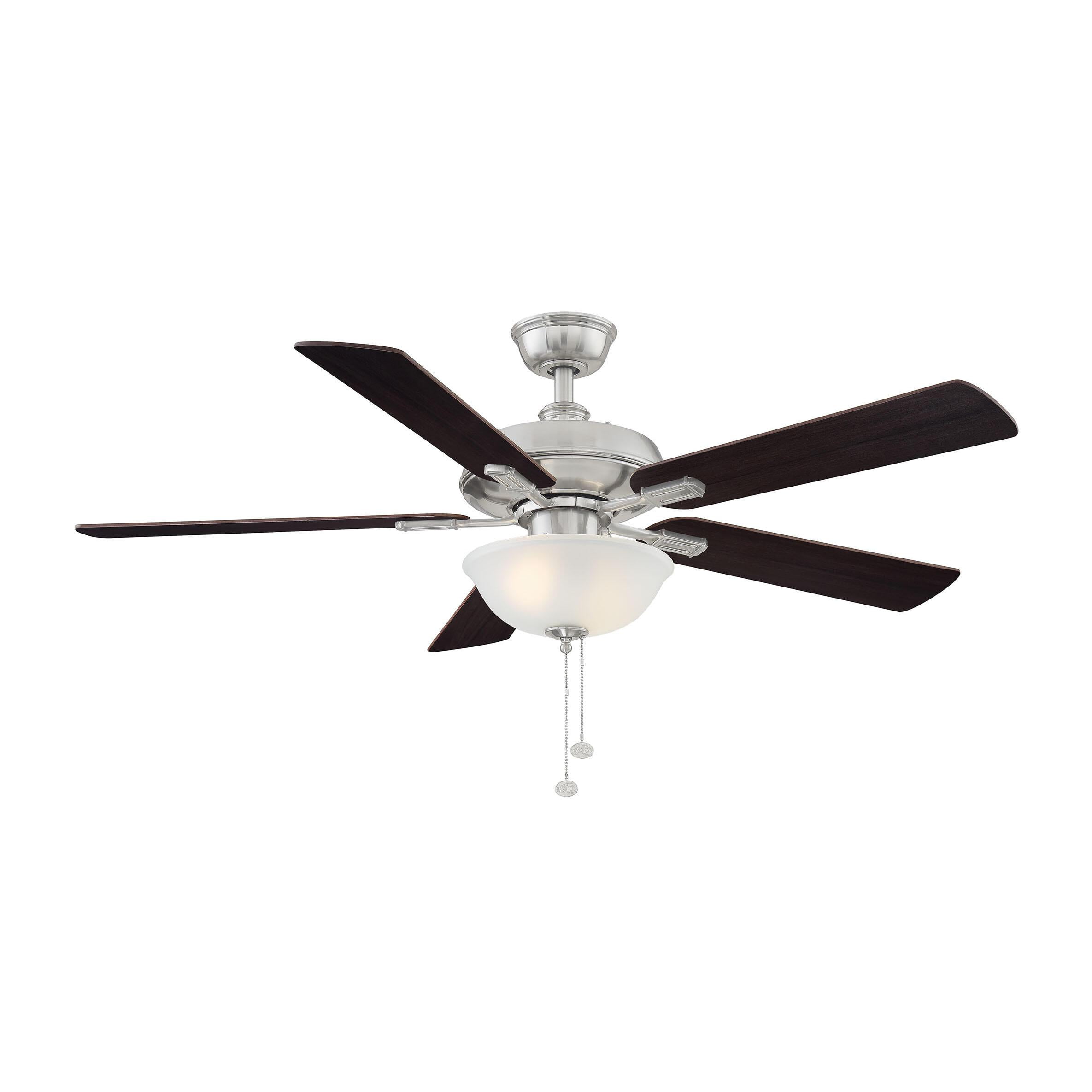 Hampton Bay Larson 52 in. LED Brushed Nickel Ceiling Fan With Light Kit