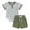 Green, variant on Jiilone Baby Boys Outfits Sets Summer Short Sleeve Striped Print Romper Jumpsuit With Shorts 2 Piece Soft Boys Clothes Sets