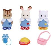 Sylvanian Families Kindergarten Friends Doll Playset, 3 Dolls with Nursery Outfits and Accessories