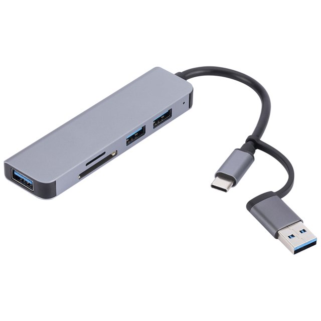 Tipo-C USB 3.0 Hub Plug and Play USB Hub Expander para computadora PC (5 puertos) Sywqhk Para estrenar
