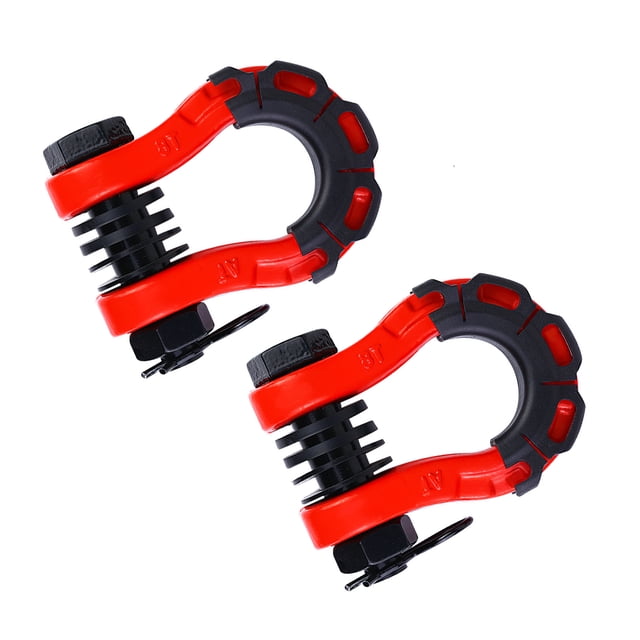 fastboy 2pieces 2Pack 3/4 D Ring Shackles Shackle Shackle U-Hook Heavy Duty Strong Red