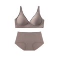 thumbnail image 2 of Ropa interior de látex sin costuras para mujer, sujetador push up ajustable con aro de acero francés sexy y pequeño en el pecho, 2 of 4