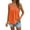 Linen Tops-A0261Orange, variant on Womens Linen Tank Top Pleated Front V-Neck Tank Tops Casual Tops Loose Fit Solid A-Line Soft Breathable Summer Beach Outfits