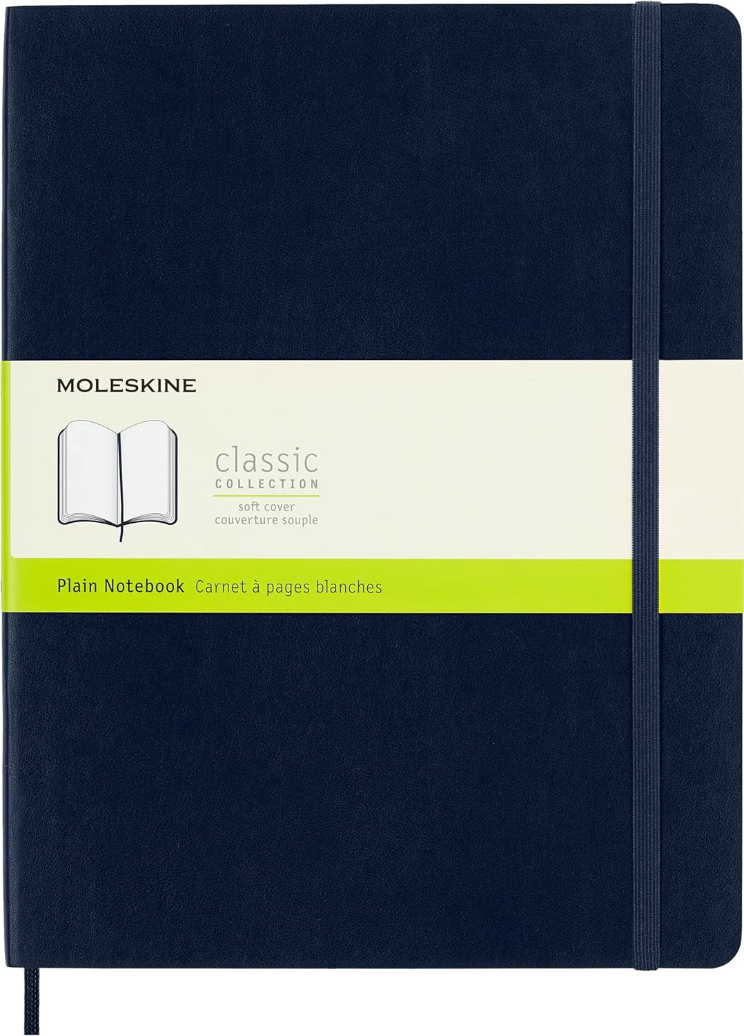 Moleskine Classic Notebook, Extra Large, Plain, Sapphire Blue, Soft Cover (7.5 X 10) (Other)