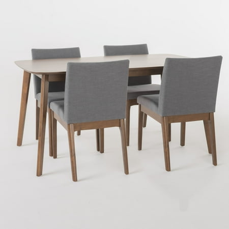 Moreno 60 Inch Rectangular 5 Piece Dining Set Dark Grey Moreno 60 Inch Rectangular 5 Piece Dining Set Dark Grey