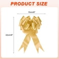 thumbnail image 2 of Large Pull Bow Big Gift Wrapping Bows Ribbon for Wedding Car Baskets Presents Christmas Bow Gold-6 Inch, 2 of 6