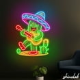 thumbnail image 2 of Shinelab Sombrero Cactus Musician Neon Sign, Funny Bar Decor, Mexican Food LED Art 15955, 2 of 3