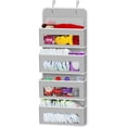 thumbnail image 1 of Organizador colgante de almacenamiento simple para artículos del hogar, 4 bolsillos, gris, 1 of 7