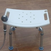 White Bath Tub Safety Shower Stool Chair Seat Bench Non Slip Light Weight