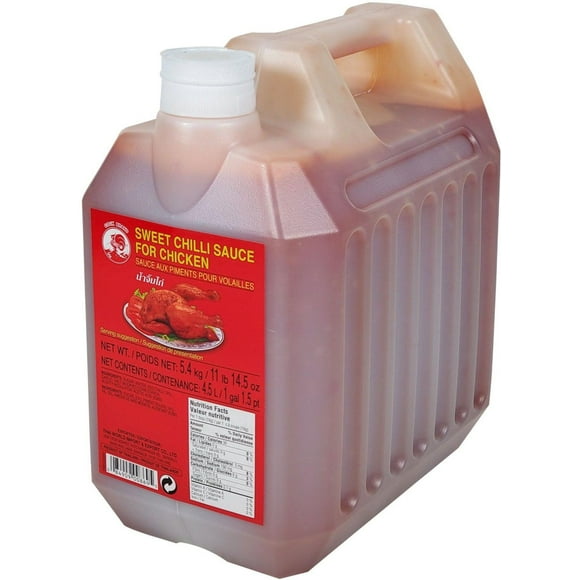 Cock Sauce Chili Douce pour Poulet - 4,5l - Lot de 3 - Sucré & Épicé, Parfait pour Poulet, Condiment Polyvalent