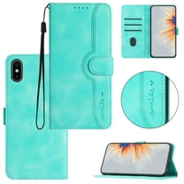 Wallet Case for iPhone X / XS, [RFID Blocking][Kickstand][Magnetic Closure] Flip Folio Wallet Case PU Leather Card Slots and Detachable Hand Strap Phone Case For iPhone X / XS, Green