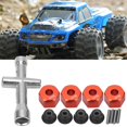 thumbnail image 3 of 12mm Wheel Hex Hub Adapter Set, RC 12mm Adapter 9mm Thick Convenient To Use Excellent Workmanship Easy To Install  for RC Car Accessories Blue,Red,Gold,, 3 of 8
