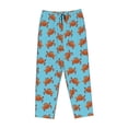 thumbnail image 4 of Naloa Turtle Print Women’s Ultra-Soft Comfy Pajama Lounge Pants with Pockets & Drawstring, 4 of 8