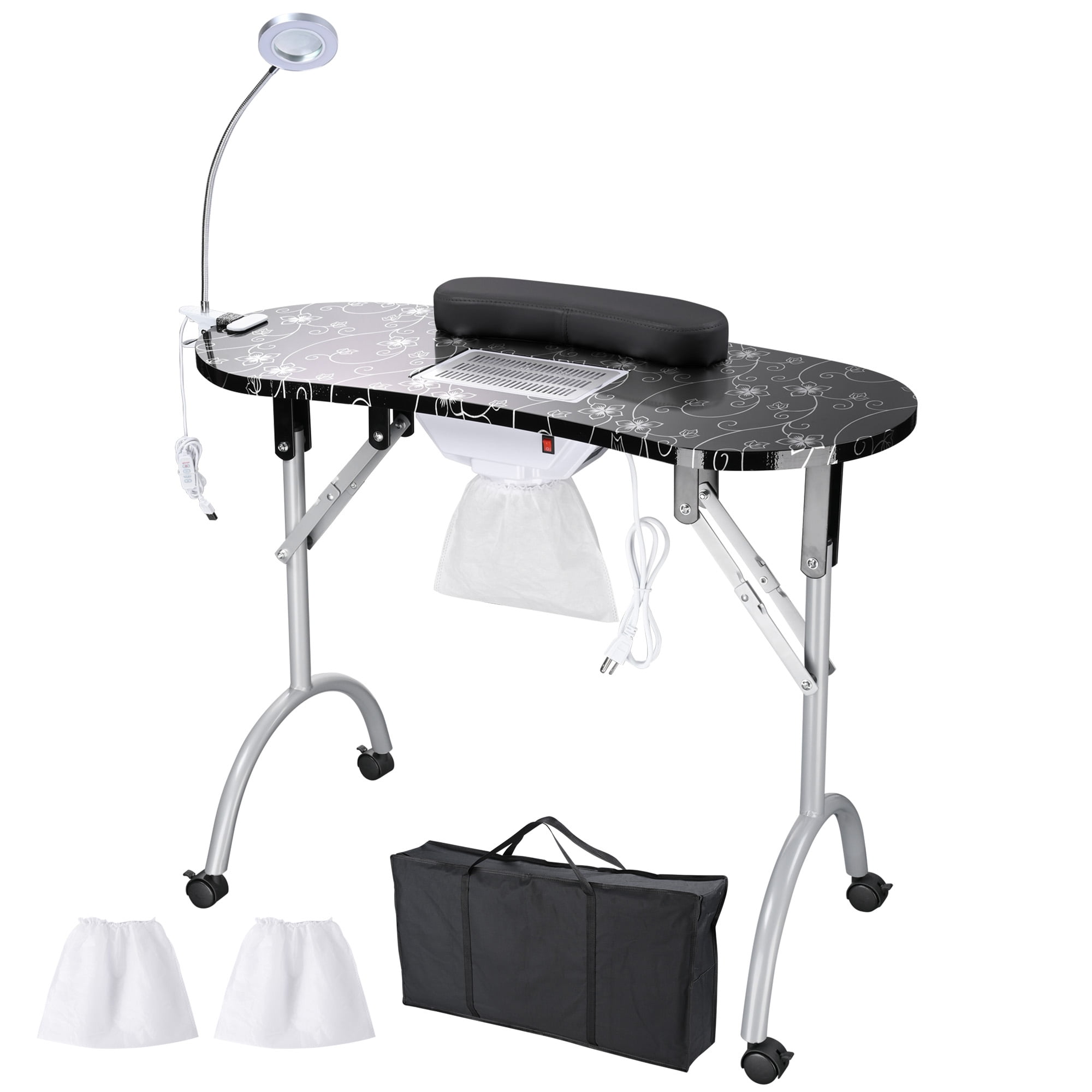 Byootique Portable Folding Manicure Nail Table Station Salon Desk