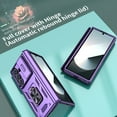 thumbnail image 3 of Allytech for Samsung Galaxy Z Fold 7 Case, Z Fold 7 Cover Case, Rugged Protective Shockproof Ring Hodlder Stand Hinge Protection Compatible Car Mount Phone Case for Galaxy Z Fold 7, Purple, 3 of 6