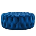 thumbnail image 4 of Modway Amour Tufted Button Large Round Performance Velvet Ottoman in Navy, 4 of 6