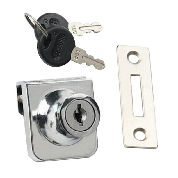 Cerradura de seguridad para puerta de vitrina corrediza de vidrio con cerradura de seguridad para puerta de vitrina. 35x32mm A
