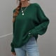 thumbnail image 4 of Puntoco suéter mujer Casual sólido tejido aguja gruesa cuerda retorcida manga larga cuello redondo suéteres blusa liquidación de Navidad Puntoco  Puntoco-5390, 4 of 7