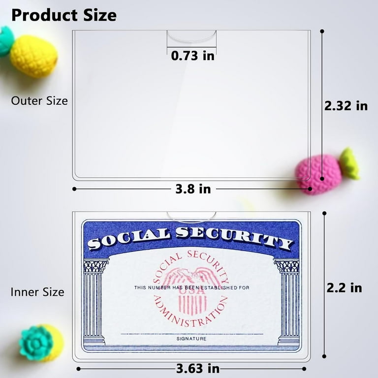 6 Pack Social Security Card HolderSocial Security Card Protector SleeveNew Medicare Card Protector Sleeve/Credit Card Holder, SSN Card ... 6 Pack Social Security Card HolderSocial Security Card Protector SleeveNew Medicare Card Protector Sleeve/Credit Card Holder, SSN Card ...